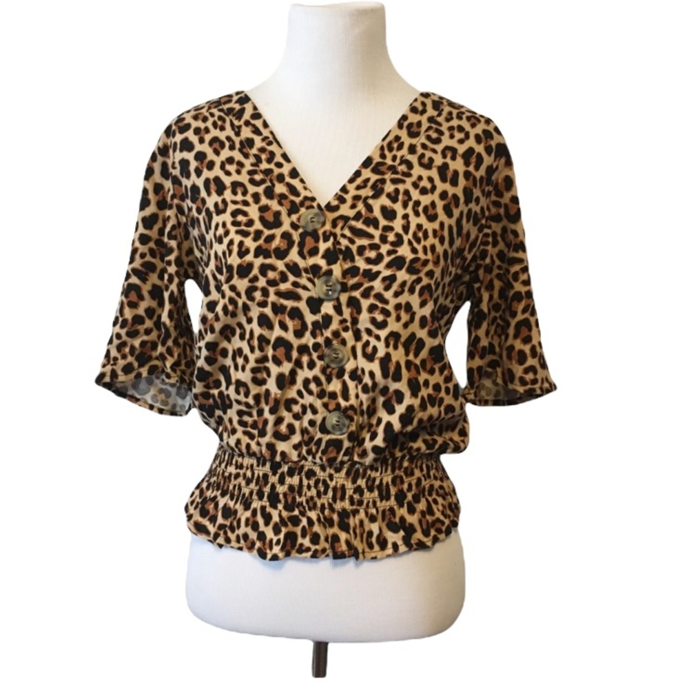 Maurices Leopard Print Blouse Small
